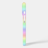 Schwarze Katze und Schmetterling auf Regenbogen Case-Mate iPhone Hülle (Rückseite / Links)