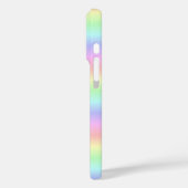 Schwarze Katze und Schmetterling auf Regenbogen Case-Mate iPhone Hülle (Rückseite / Links)