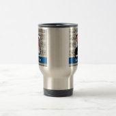 Schwarze Katze und Schmetterlinge Reisebecher (Mittel)