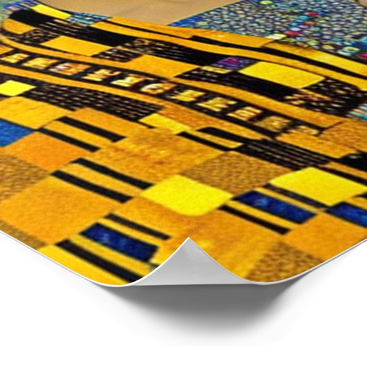 Schwarze Katze und schöne Frau Poster (Ecke)