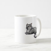 Schwarze Katze und Silbertabletten Tasse (VorderseiteRechts)