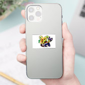 Schwarze Katze und Sonnenblumen  Aufkleber (Telefon)