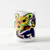 Schwarze Katze und Sonnenblumen  Kaffeetasse (Mittel)