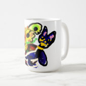 Schwarze Katze und Sonnenblumen  Kaffeetasse (VorderseiteRechts)