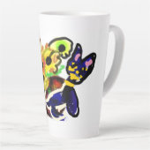 Schwarze Katze und Sonnenblumen Milchtasse (Rechte Ecke)