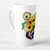 Schwarze Katze und Sonnenblumen Milchtasse (Linke Ecke)