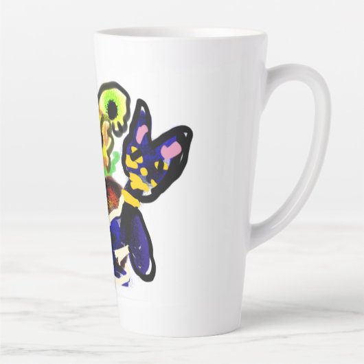 Schwarze Katze und Sonnenblumen Milchtasse (Rechts)