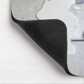 Schwarze Katze und verschüttete Milch Mousepad (Ecke)