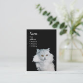 SCHWARZE KATZE UND WEISSE KATZE VISITENKARTE (Stehend Vorderseite)