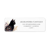 Schwarze Katze und Wildblumen Benutzername (Vorne)