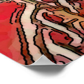 Schwarze Katze unter Tabelle Poster (Ecke)