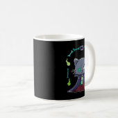 Schwarze Katze Vampir Dracula und Teddybär für Kaffeetasse (VorderseiteRechts)