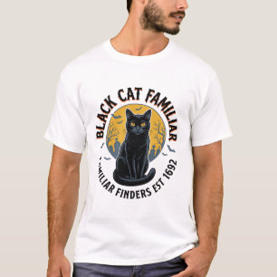 Schwarze Katze Vertrauter Vintage-Halloween-Rettun T-Shirt