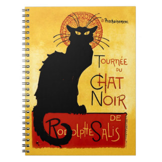 Schwarze Katze Vintage Tournée du Chat Noir, Notizblock