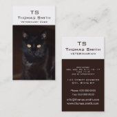 Schwarze Katze Visitenkarte (Vorne/Hinten)