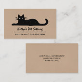 Schwarze Katze Visitenkarte (Vorne/Hinten)