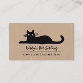 Schwarze Katze Visitenkarte (Vorderseite)