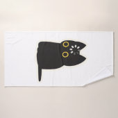 Schwarze Katze Void Loading Cute Lustig Funny Tier Badehandtuch (Badehandtuch)
