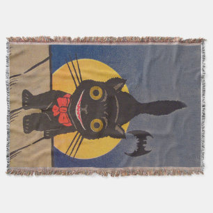 Schwarze Katze Vollmond-Fledermaus Decke
