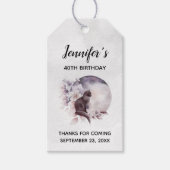 Schwarze Katze von einem magischen Vollmond zum Ge Geschenkanhänger (Vorderseite)