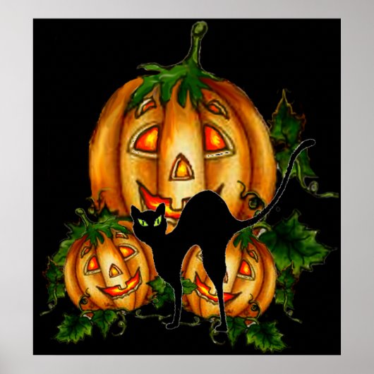 SCHWARZE KATZE VON SHARON SHARPE POSTER (Vorne)