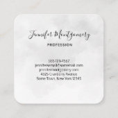 Schwarze Katze vor einem magischen Vollmond Quadratische Visitenkarte (Rückseite)