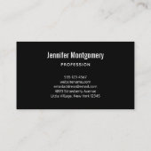 Schwarze Katze vor einem magischen Vollmond Visitenkarte (Rückseite)