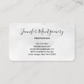 Schwarze Katze vor einem magischen Vollmond Visitenkarte (Rückseite)