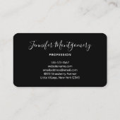 Schwarze Katze vor einem magischen Vollmond Visitenkarte (Rückseite)