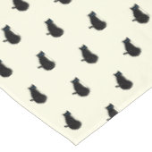 Schwarze Katze - Wählen Sie Ihre Hintergrundfarben Tischdecke (Schrägansicht)