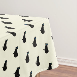 Schwarze Katze - Wählen Sie Ihre Hintergrundfarben Tischdecke