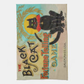 Schwarze Katze Wahrsage Spiel Handtuch (Vertikal)