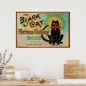 Schwarze Katze Wahrsage Spiel Poster (Küche)