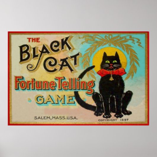 Schwarze Katze Wahrsage Spiel Poster (Vorne)