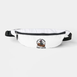 Schwarze Katze Warnung Vintage Halloween Hexe Katz Bauchtasche