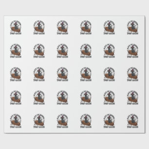 Schwarze Katze Warnung Vintage Halloween Hexe Katz Geschenkpapier