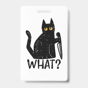 Schwarze Katze Was Messer Lustiger Mörderischer Ha Ausweis