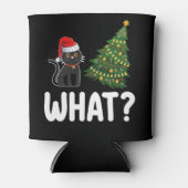 Schwarze Katze Was Weihnachtsbaum rauschen Funny Dosenkühler (Vorderseite)
