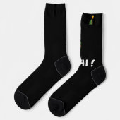 Schwarze Katze Was Weihnachtsbaum rauschen Funny Socken (Linkes Detail)