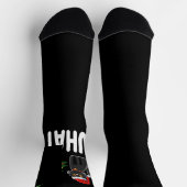 Schwarze Katze Was Weihnachtsbaum rauschen Funny Socken (Oben)