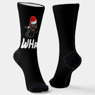 Schwarze Katze Was Weihnachtsbaum rauschen Funny Socken