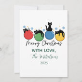 Schwarze Katze Weihnachten (Vorderseite)