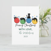 Schwarze Katze Weihnachten (Stehend Vorderseite)