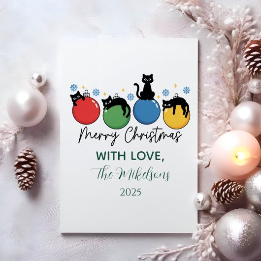 Schwarze Katze Weihnachten