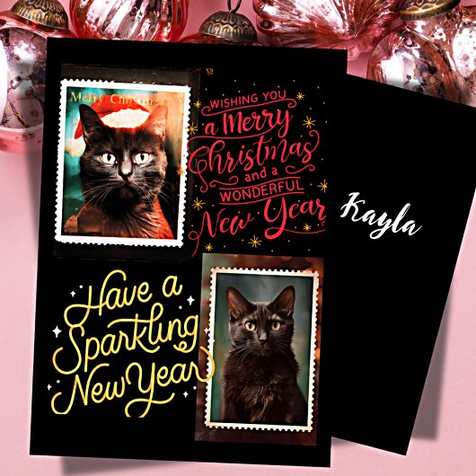 Schwarze Katze Weihnachten