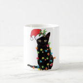 Schwarze Katze Weihnachten geknallt in WeihnachtsL Kaffeetasse (Mittel)