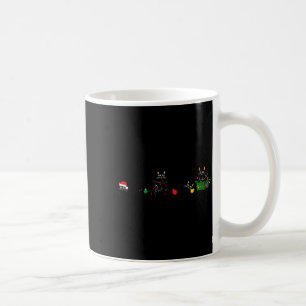 Schwarze Katze Weihnachtslicht Rentier Santa Weihn Kaffeetasse