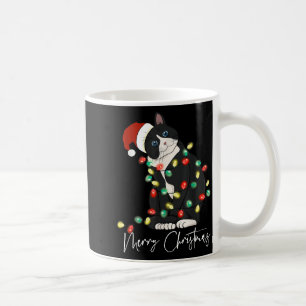 Schwarze Katze Weihnachtslicht Weihnachten Schwarz Kaffeetasse