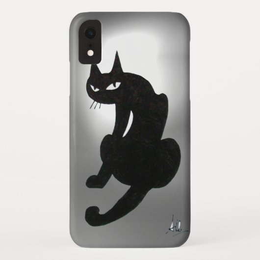 SCHWARZE KATZE weiß Case-Mate iPhone Hülle (Rückseite)
