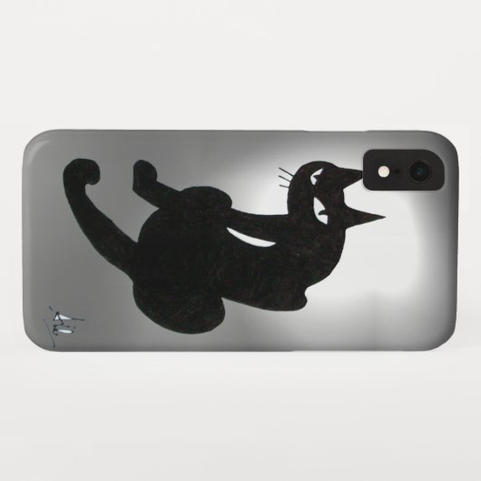 SCHWARZE KATZE weiß Case-Mate iPhone Hülle (Rückseite (Horizontal))